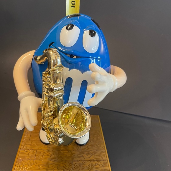 Vintage M&M Candy Dispenser - Blue Saxophone Player! - Picture 9 of 9